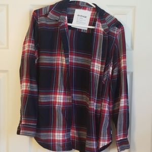 Blue + red fall flannel